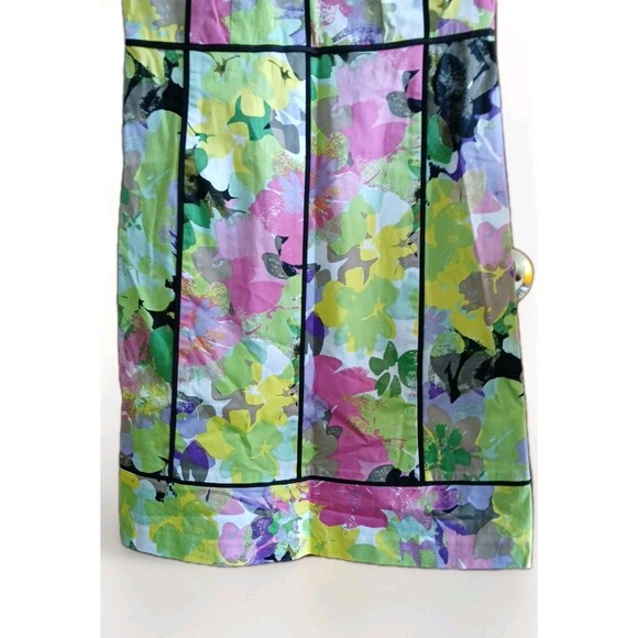 Calvin Klein Dress Womens 6 Watercolor Floral Sleeveless Sheath Artsy Career - Picture 3 of 16